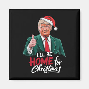 Imã Eu Estarei Em Casa Para Papais noeis De Natal Engr