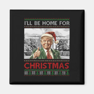 Imã Eu Estarei Em Casa Para Papais noeis De Natal Engr