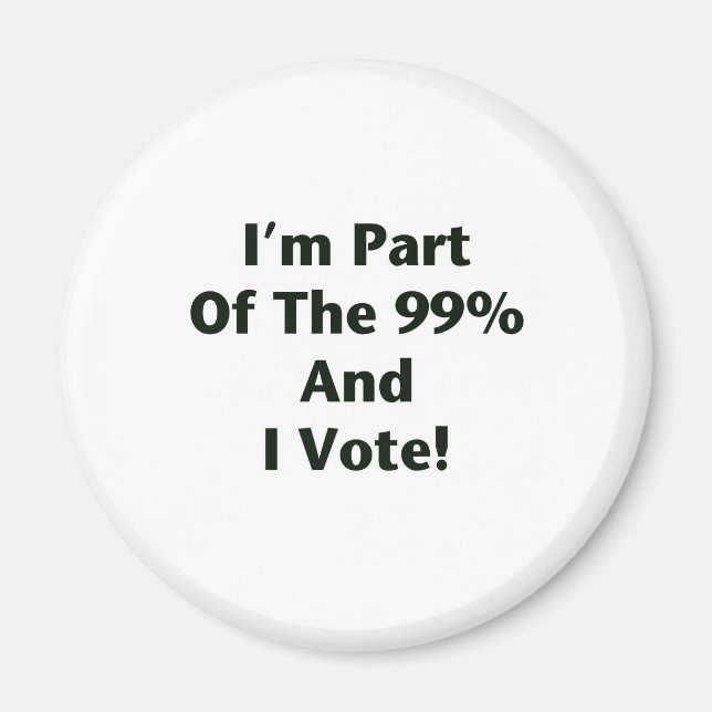 Imã Eu faço parte dos 99% e voto! (Frente)