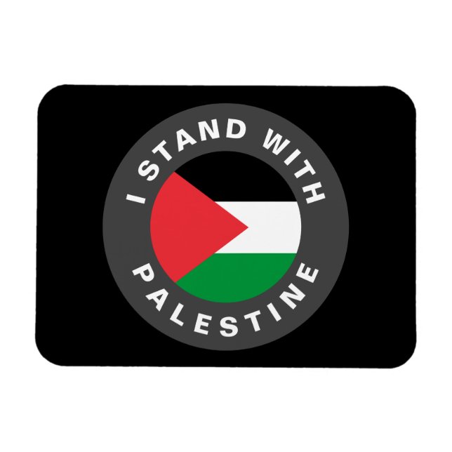 Ímã Eu fico com o texto personalizado da Palestina e a (Horizontal)