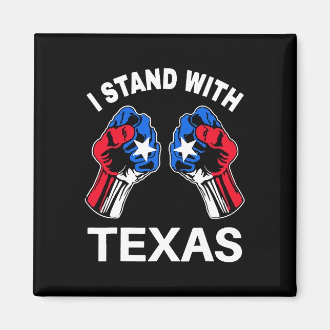 Imã Eu Fico Com Texas Funny Texas Flag Texan Pride Bo (Frente)