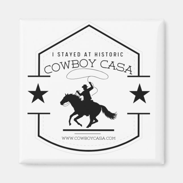 Imã Eu fiquei no Cowboy Casa Logo Magnet (Frente)