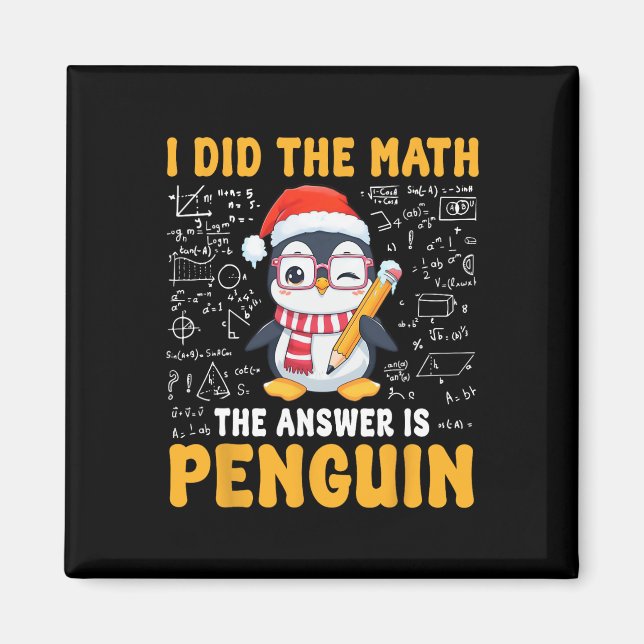 Imã Eu Fiz A Matemática A Resposta É Penguim Cobertor  (Frente)