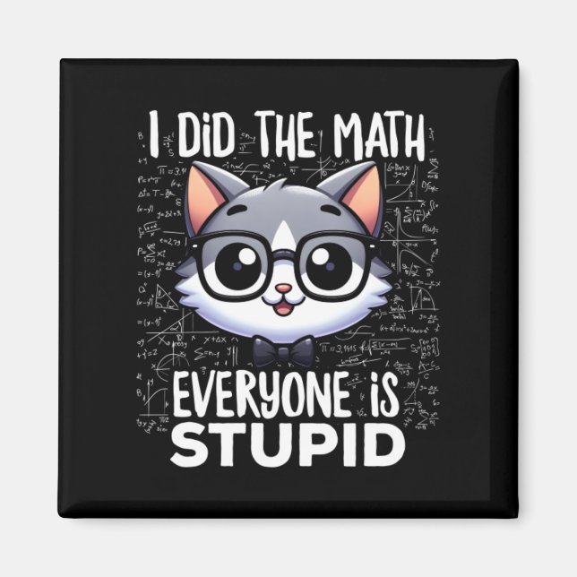 Imã Eu Fiz A Matemática Todos São Gatos Estúpidos (Frente)