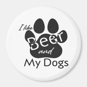 Imã Eu Gosto De Cerveja E Meus Cães