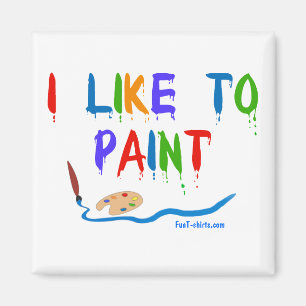 Imã Eu gosto de pintar - ímã