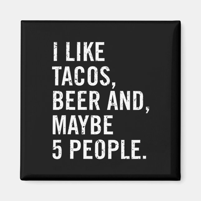 Imã Eu Gosto De Tacos Cinco De Mayo (Frente)