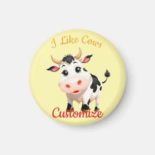 Imã Eu Gosto de Vacas Arte Thunder_Cove