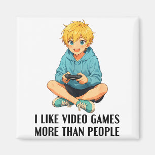 Imã Eu Gosto de Video Games Mais do que Pessoas Funny