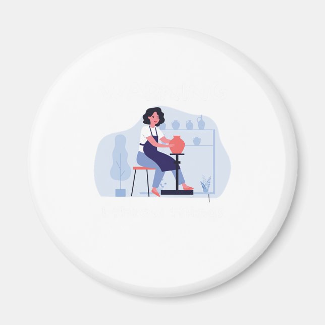 Imã Eu Jogo Coisas Cerâmicas Cerâmicas Porcelana Prese (Frente)