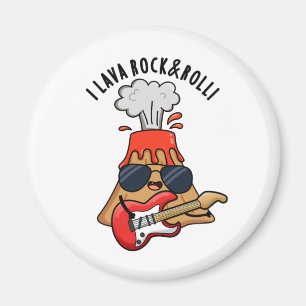 Imã Eu Lava Rock E Roll Cute Volcano Pun