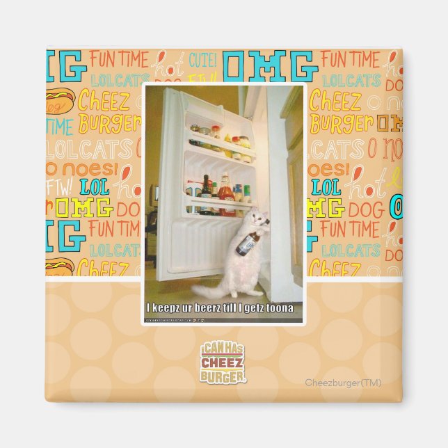 Imã Eu mantenho nossa cerveja (Frente)