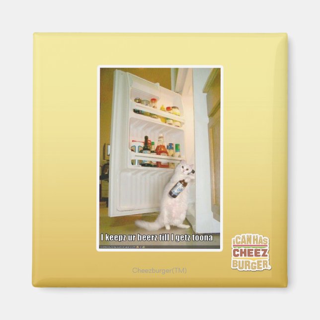 Imã Eu mantenho nossa cerveja (Frente)