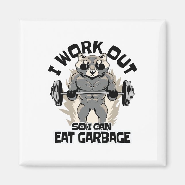 Imã Eu Me Exercito Para Poder Comer Lixo Guaxinim Fitn (Frente)