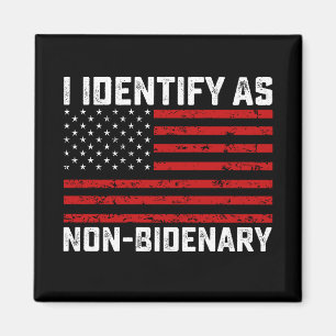 Imã Eu Me Identifico Como Não Bidenário Engraçado Bide