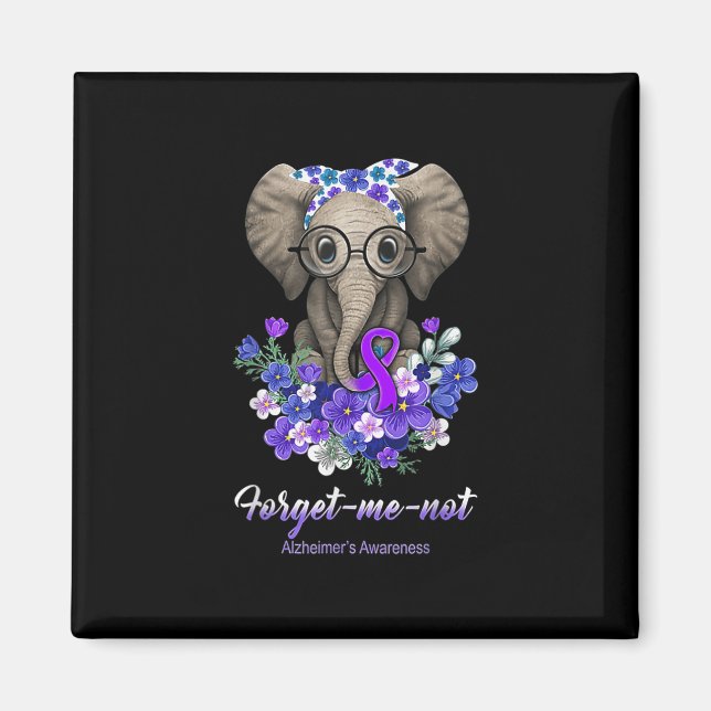 Imã Eu Não Flores Elefantes Alzheimerheimer Cérebro Em (Frente)