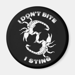 Imã Eu não mordo, eu pico - Design Scorpio