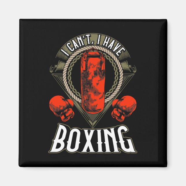 Imã Eu não posso ter luvas de boxing (Frente)