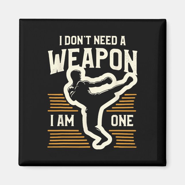 Imã Eu Não Preciso De Uma Arma Eu Sou Um Kickboxing Ki (Frente)