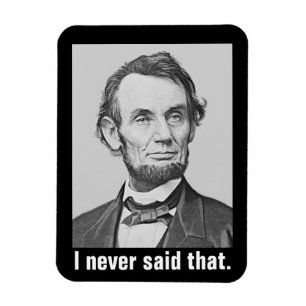 Ímã Eu nunca disse aquele: Abraham Lincoln engraçado