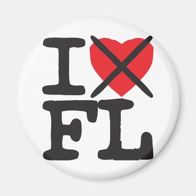 Imã Eu Odeio FL - Flórida (Frente)