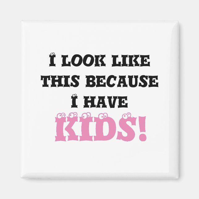 Imã Eu pareço com isto porque o Mídia Preto e Rosa (Frente)