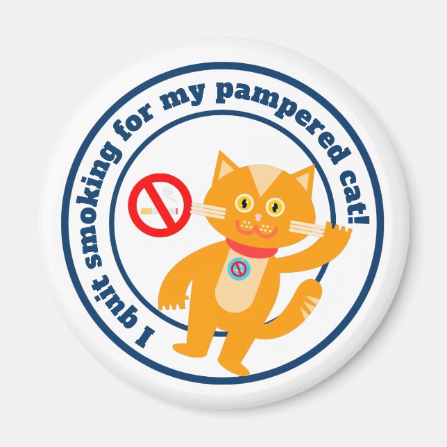 Imã Eu parei de fumar pelo meu gato (Frente)