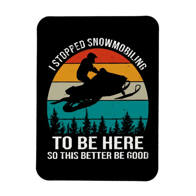 Ímã Eu Parei de Pilotar Moto de Neve Para Estar Aqui (Vertical)