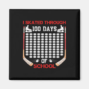 Imã Eu Patinei Através de 100 Dias de Escola Fã de Hóq