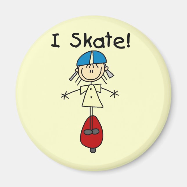 Imã Eu Patino Garota de Skate (Frente)
