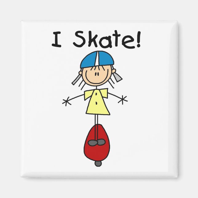 Imã Eu Patino Garota de Skate (Frente)