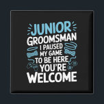 Imã Eu Pausei Meu Jogo Festa de casamento Arco Tie Cut<br><div class="desc">Eu Pausei O Meu Padrinho de casamento De Arco De Jogo Tie Cute Junior</div>