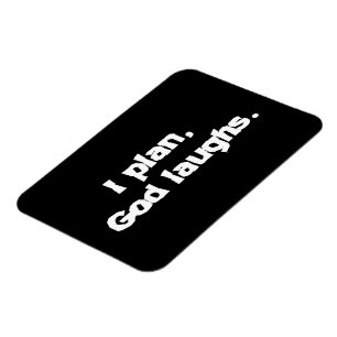 Ímã Eu Planejo Que Deus Ria Uma Engraçada Citação E