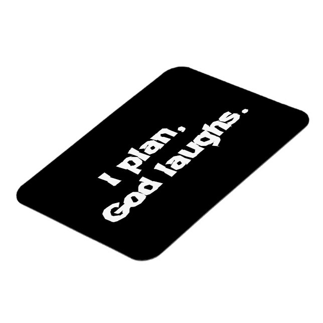 Ímã Eu Planejo Que Deus Ria Uma Engraçada Citação Espi (Left Side)