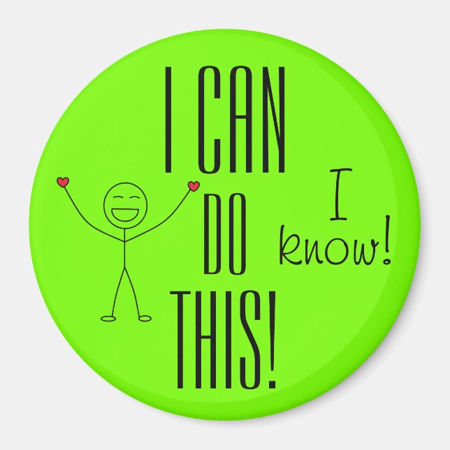 Imã EU POSSO FAZER ESSA Palavra Positiva Encorajadora  (Frente)