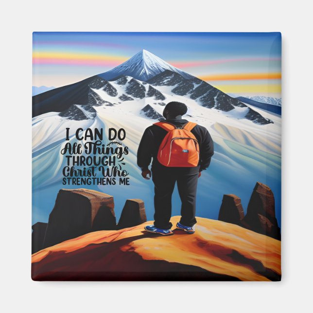 Imã Eu Posso Fazer Todas As Coisas De Magneta Motivaci (Frente)