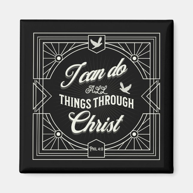 Imã Eu posso fazer tudo através do Cristo (Frente)