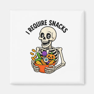 Imã Eu Preciso De Snacks Engraçados Esqueleto Do Dia D
