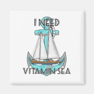 Imã Eu preciso o veleiro náutico do mar da vitamina
