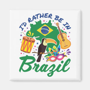 Imã Eu Preferencialmente no Brasil Viagem Souvenir