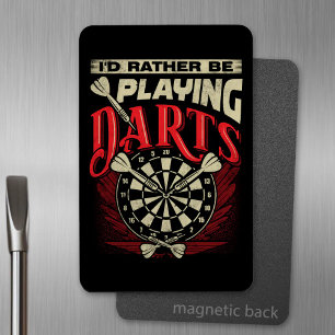 Ímã Eu Preferencialmente Tocando Darts 4" x 6" Flexíve