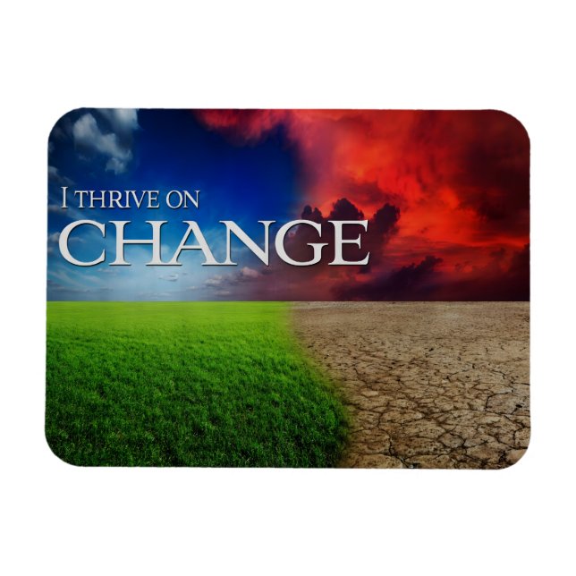 Ímã "Eu prospero na mudança" Flexi de Confirmação de M (Horizontal)