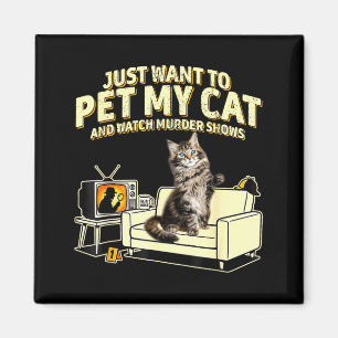 Imã Eu quero acariciar meu gato himalaio e assistir a