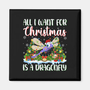 Imã Eu Quero O Natal É Um Dragonfly Xmas Tree Ligh