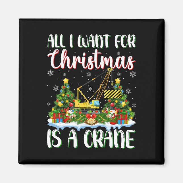 Imã Eu Quero O Natal É Uma Luz De Árvore De Natal (Frente)