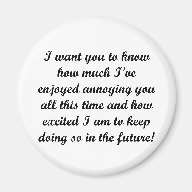 Imã Eu quero que você saiba (Frente)