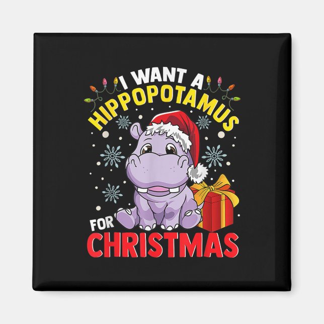 Imã Eu Quero Um Hipopótamo Para O Natal (Frente)