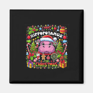 Imã Eu Quero Um Hippopotamus Para O Natal Hippo Xmas C
