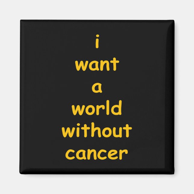Imã eu quero um mundo sem cancer (Frente)