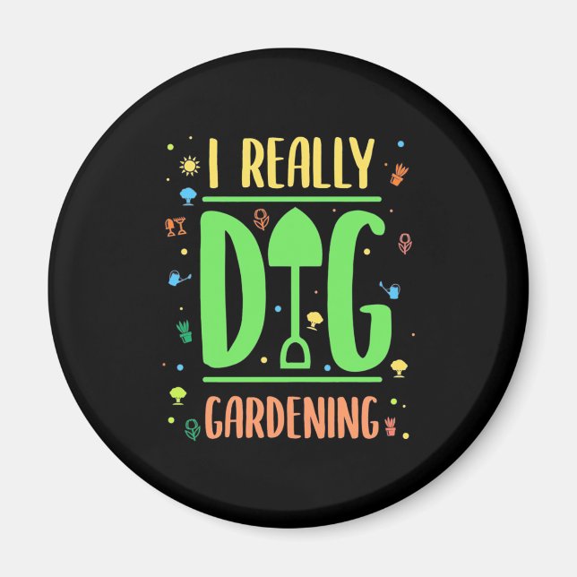 Imã Eu Realmente Canto Jardinagem (Frente)